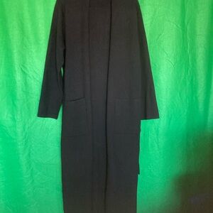 Babaton Black Trench Sweater Full-Length Streamlined Design
